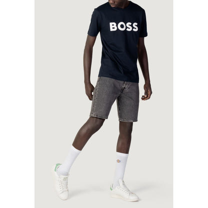 Hugo Boss T-Shirt aus blauer Baumwolle