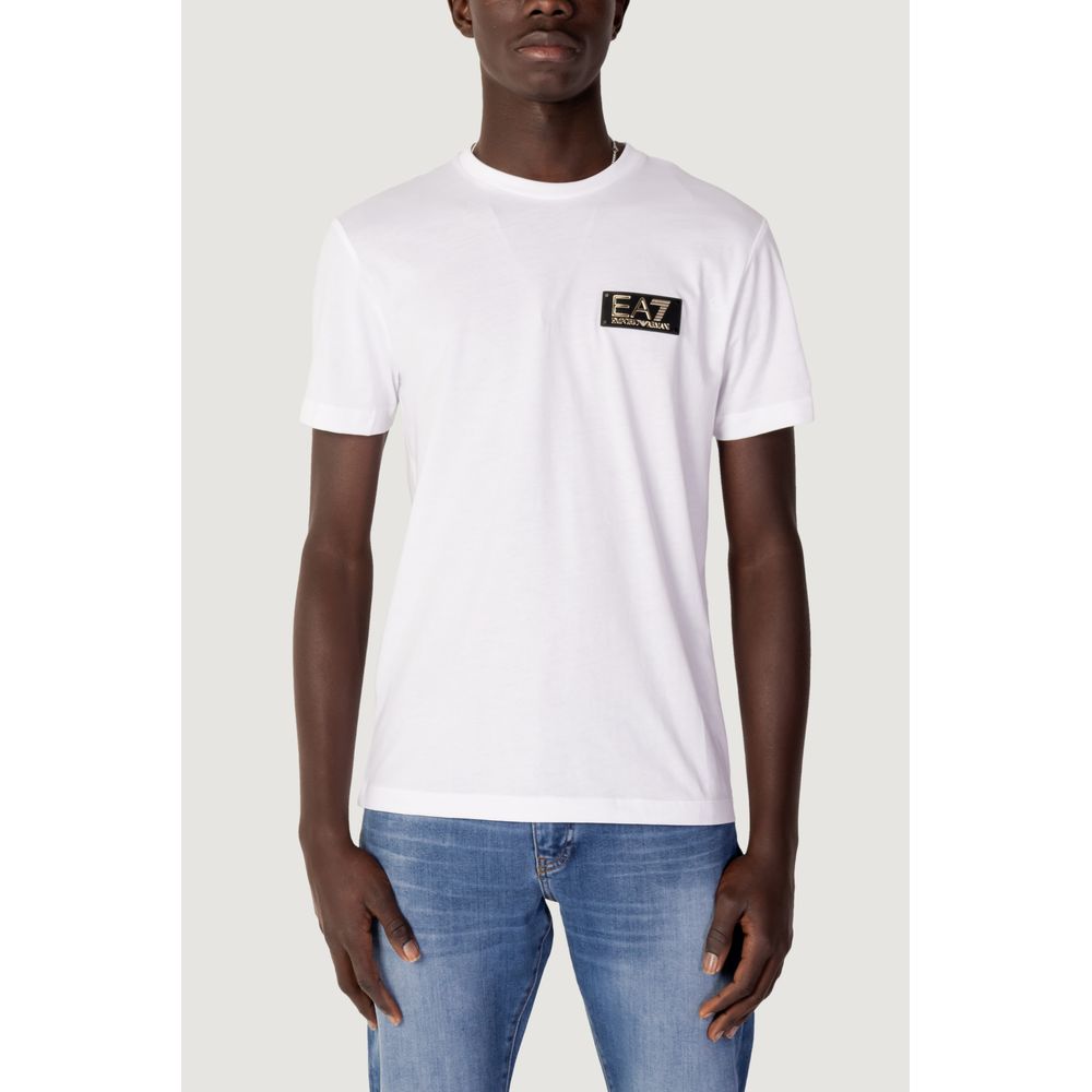 EA7 Emporio Armani T-Shirt aus weißer Baumwolle