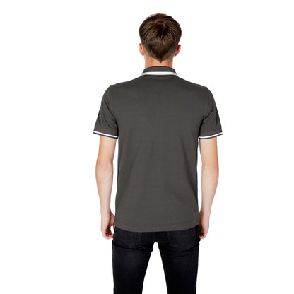 EA7 Emporio Armani Graues Baumwoll-Poloshirt