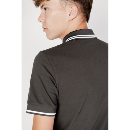 EA7 Emporio Armani Graues Baumwoll-Poloshirt