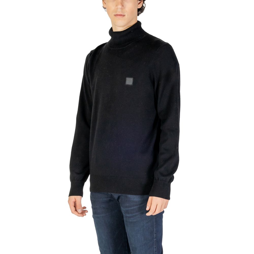 Hugo Boss Schwarzer Baumwollpullover