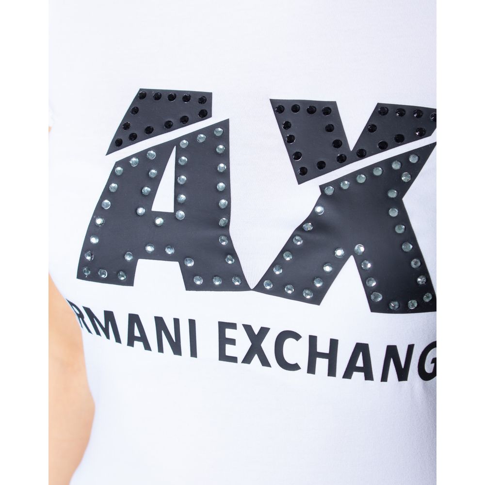 Armani Exchange Weiße Baumwoll-Oberteile & T-Shirt