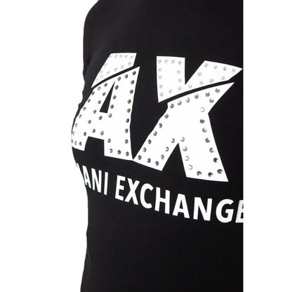 Armani Exchange Schwarze Baumwolle Tops & T-Shirt