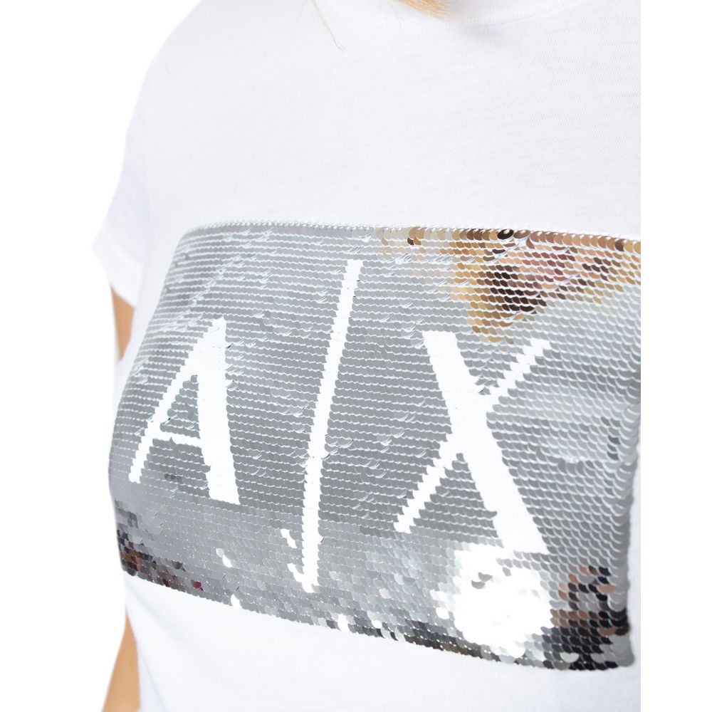 Armani Exchange Weiße Baumwoll-Oberteile & T-Shirt