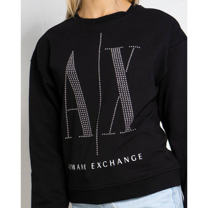 Armani Exchange Schwarzer Baumwollpullover