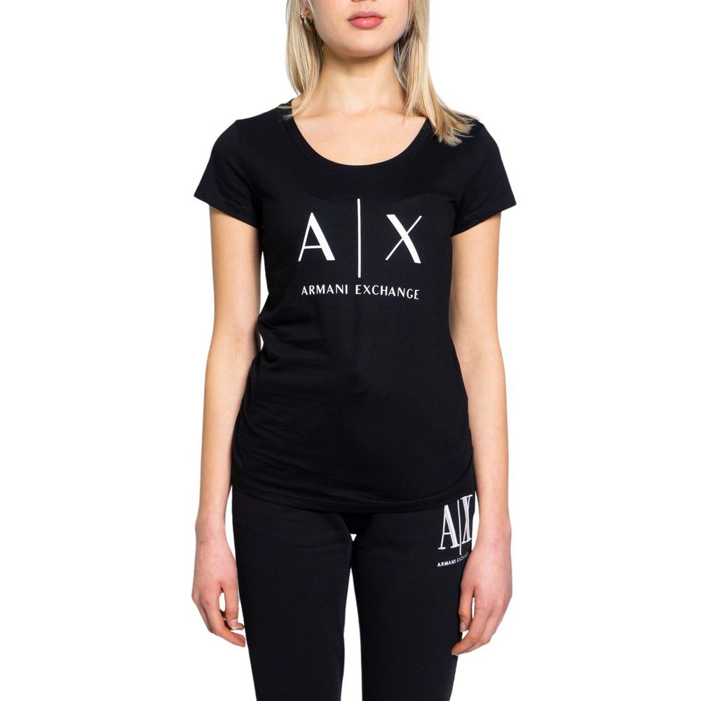 Armani Exchange Schwarze Baumwolle Tops & T-Shirt