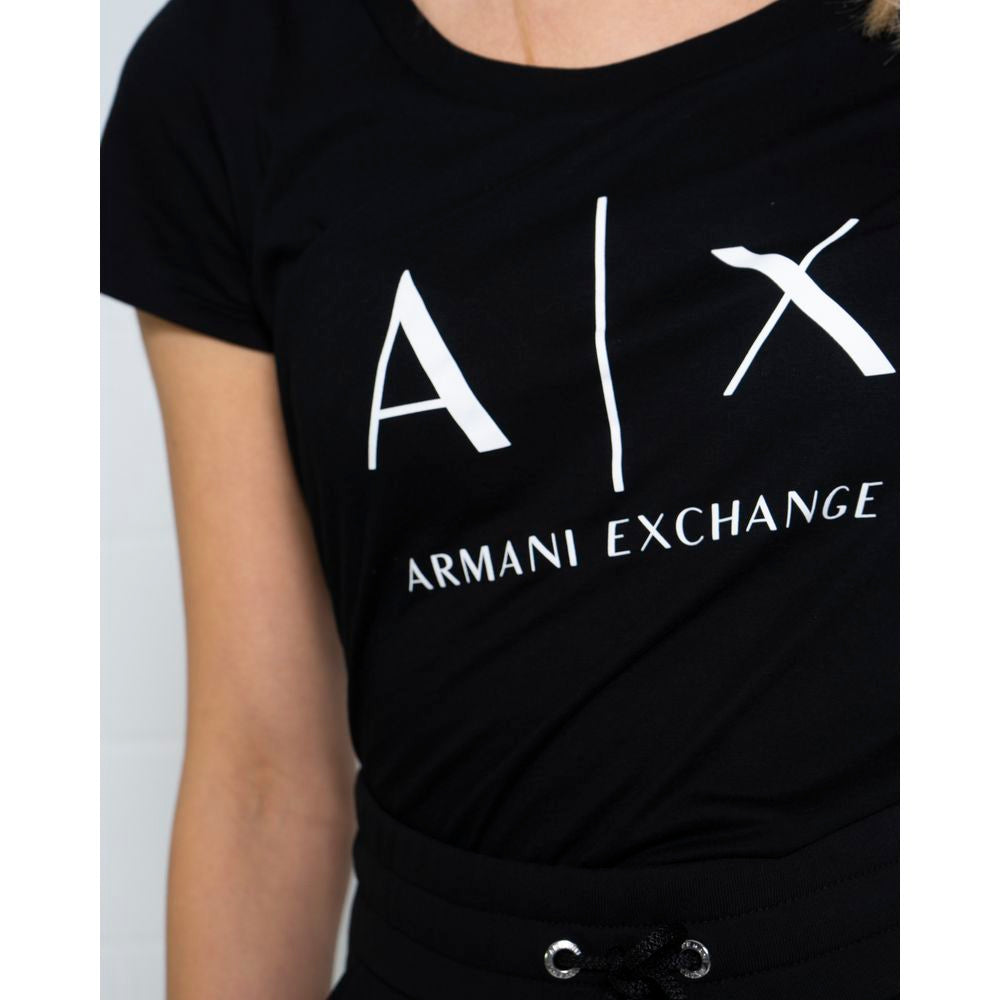 Armani Exchange Schwarze Baumwolle Tops & T-Shirt