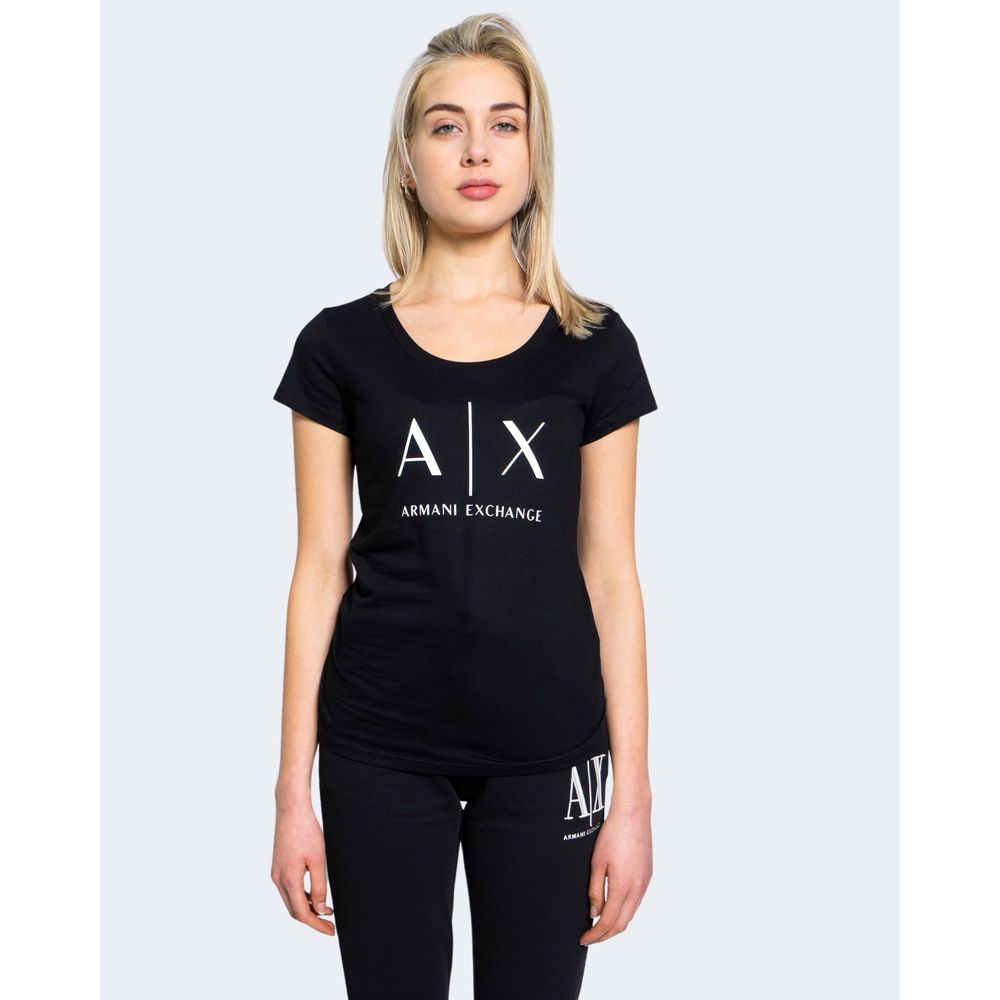 Armani Exchange Schwarze Baumwolle Tops & T-Shirt