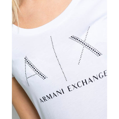 Armani Exchange Weiße Baumwoll-Oberteile & T-Shirt