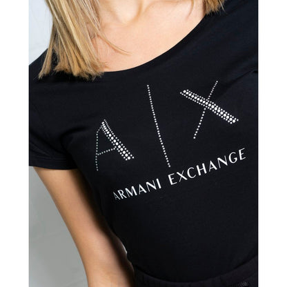 Armani Exchange Schwarze Baumwolle Tops & T-Shirt