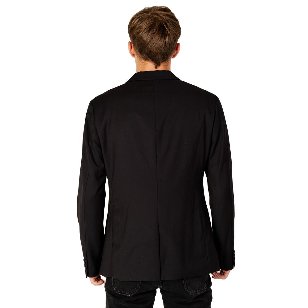 Armani Exchange Schwarzer Polyester-Blazer