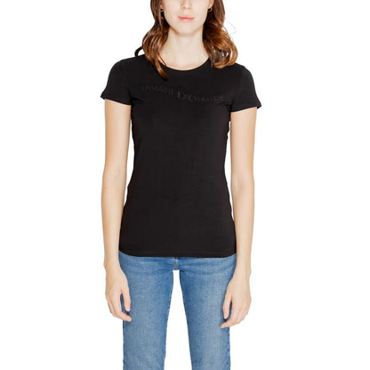 Armani Exchange Schwarze Baumwolle Tops & T-Shirt