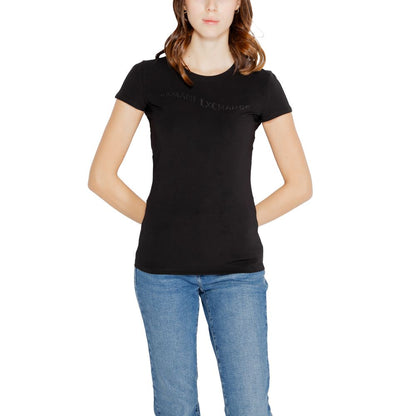 Armani Exchange Schwarze Baumwolle Tops & T-Shirt