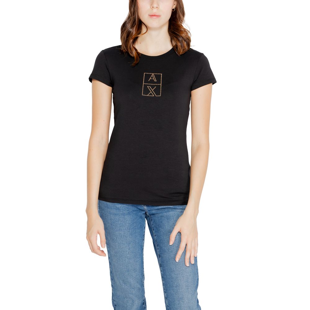 Armani Exchange Schwarze Baumwolle Tops & T-Shirt