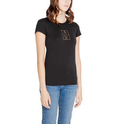 Armani Exchange Schwarze Baumwolle Tops & T-Shirt