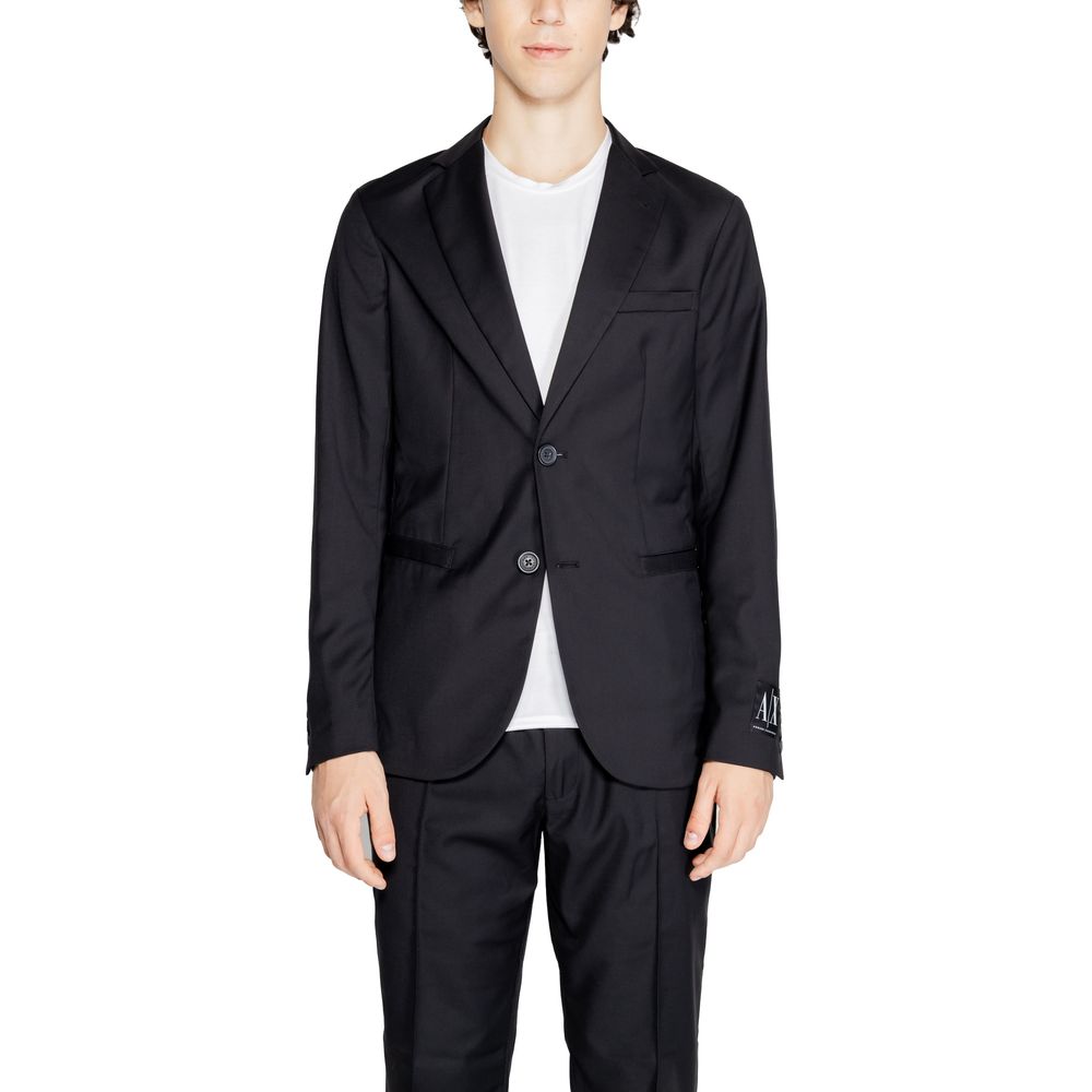 Armani Exchange Schwarzer Polyester-Blazer