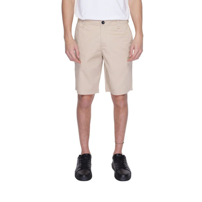 Armani Exchange Beigefarbene Baumwollshorts