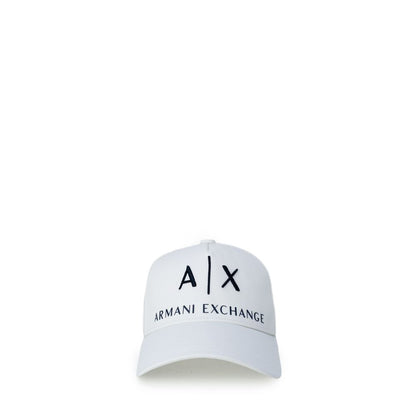 Armani Exchange Cremefarbene Baumwollhüte & Mützen