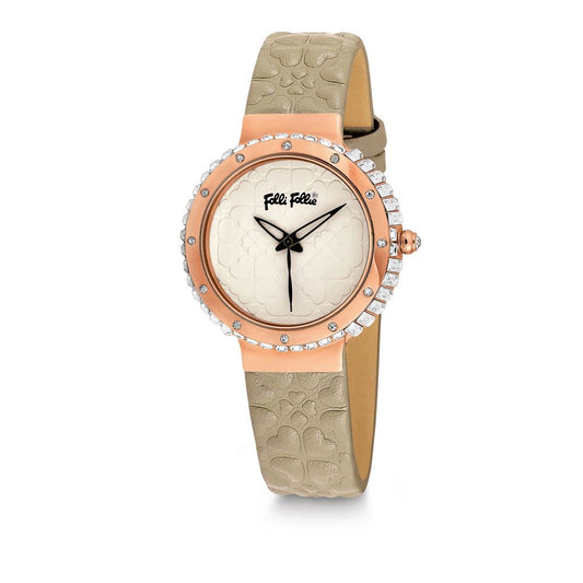 Folli Follie Beige Lederuhr