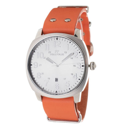 Folli Follie Orangefarbene Lederuhr