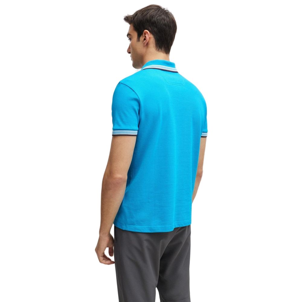 Hugo Boss Türkisfarbenes Baumwoll-Poloshirt