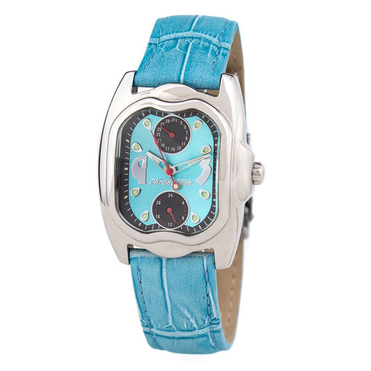 Chronotech Blaue Lederuhr