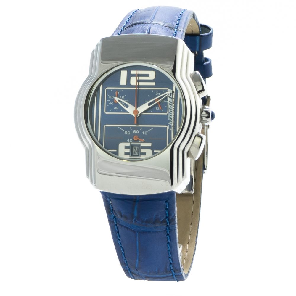 Chronotech Blaue Lederuhr