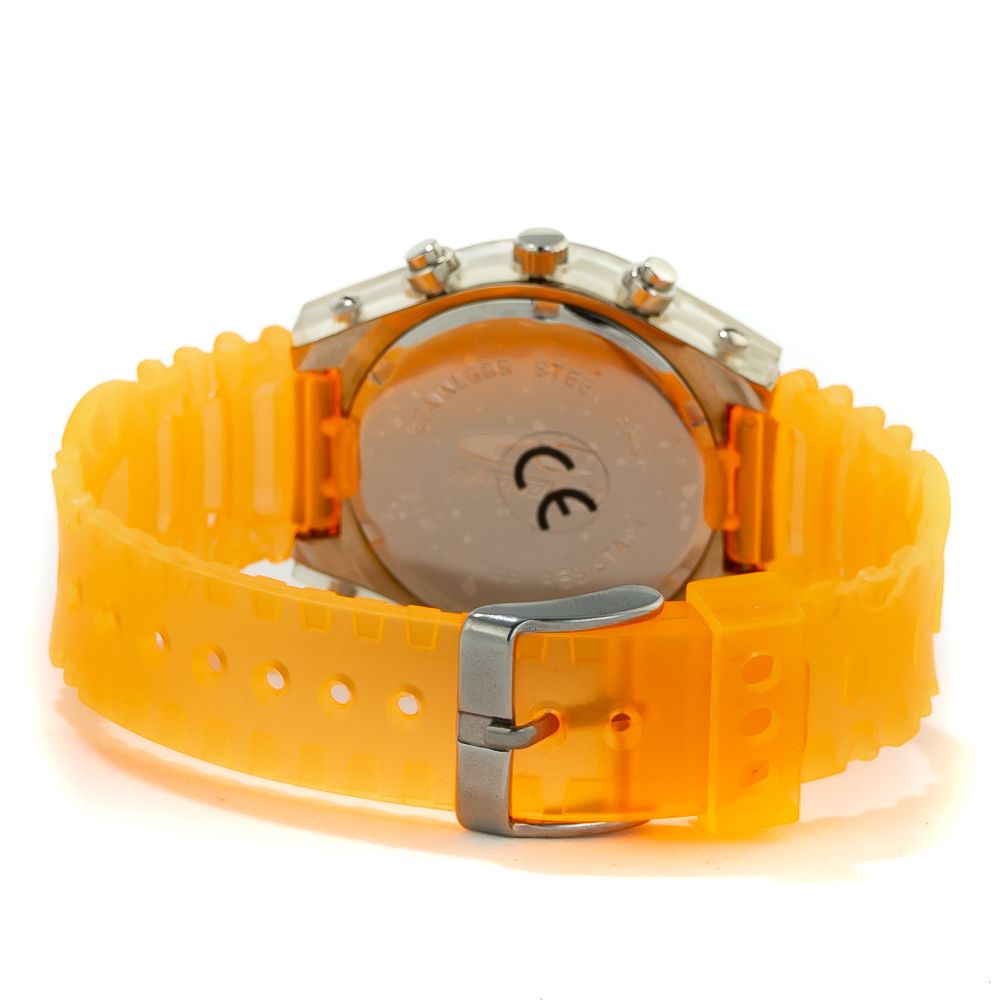 Chronotech Orangefarbene Gummiuhr