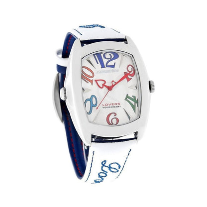 Chronotech Blaue Lederuhr