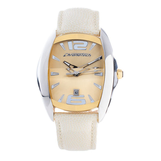 Chronotech Beige Lederuhr