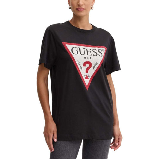 Guess Schwarze Baumwolle Tops & T-Shirt