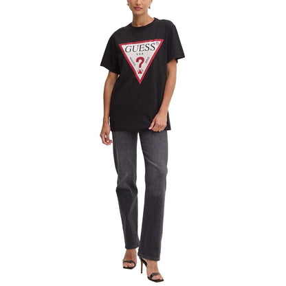 Guess Schwarze Baumwolle Tops & T-Shirt