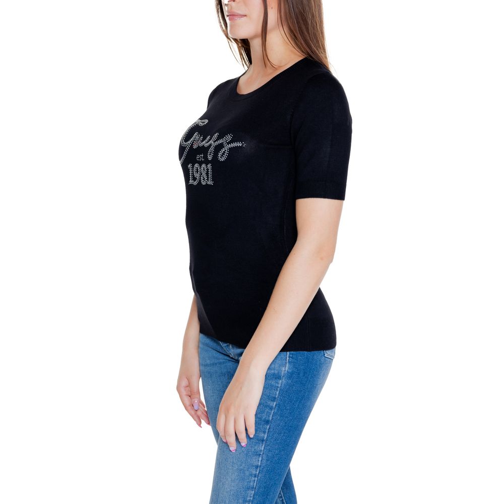 Guess Schwarze Viskose Tops & T-Shirt