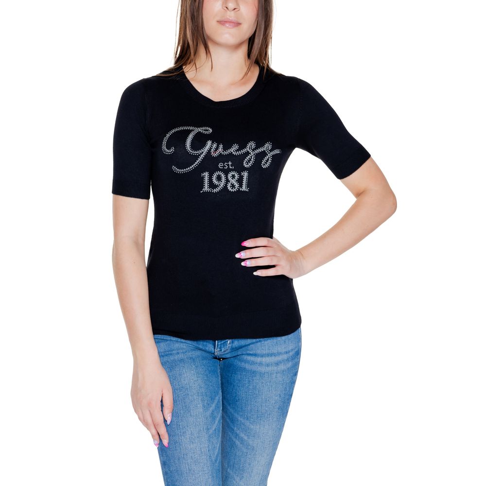 Guess Schwarze Viskose Tops & T-Shirt