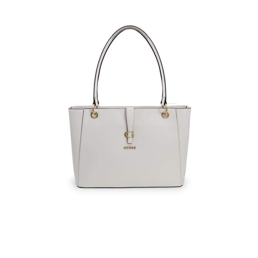 Guess Cremefarbene Polyethylen-Handtasche