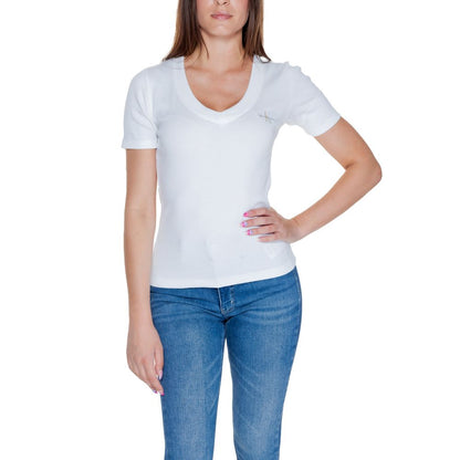 Calvin Klein Jeans Weiße Baumwolle Rigenerato Tops & T-Shirt