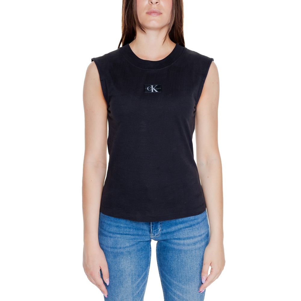 Calvin Klein Jeans Schwarze Baumwolle Tops & T-Shirt