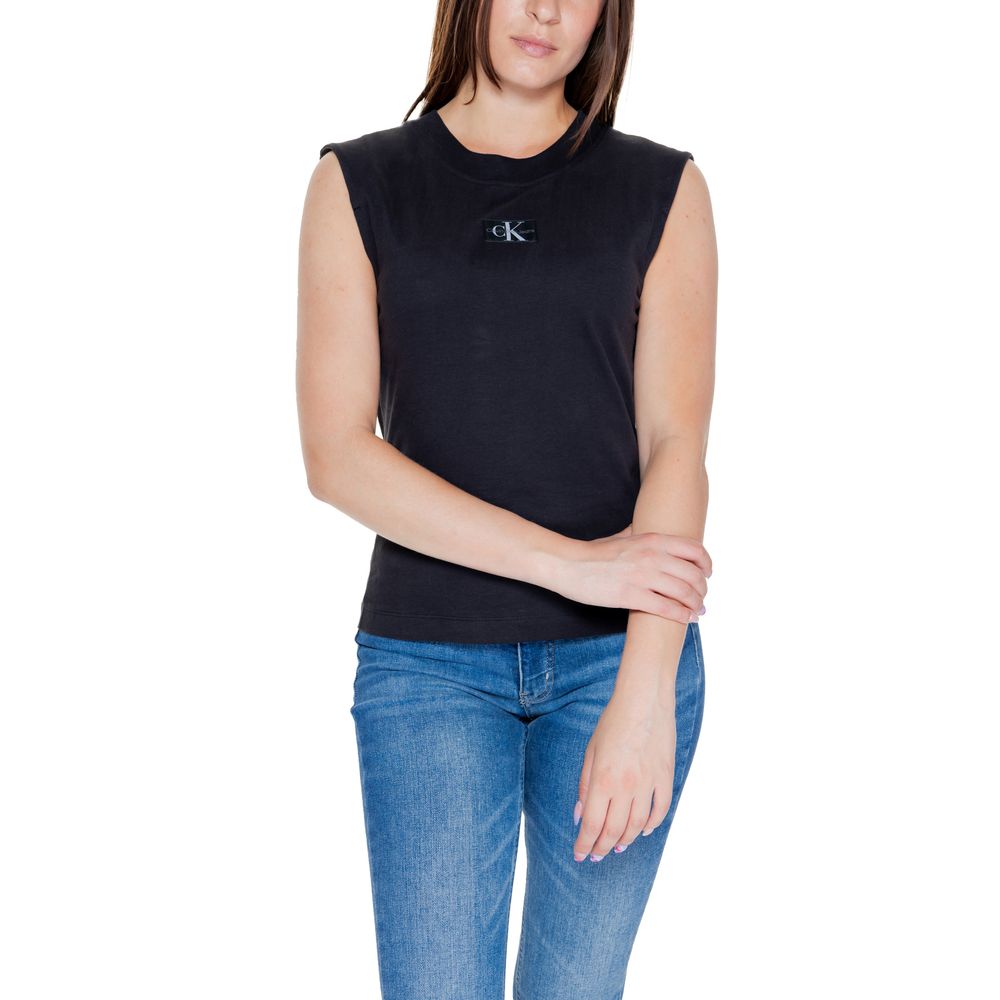 Calvin Klein Jeans Schwarze Baumwolle Tops & T-Shirt