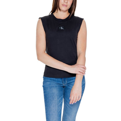 Calvin Klein Jeans Schwarze Baumwolle Tops & T-Shirt