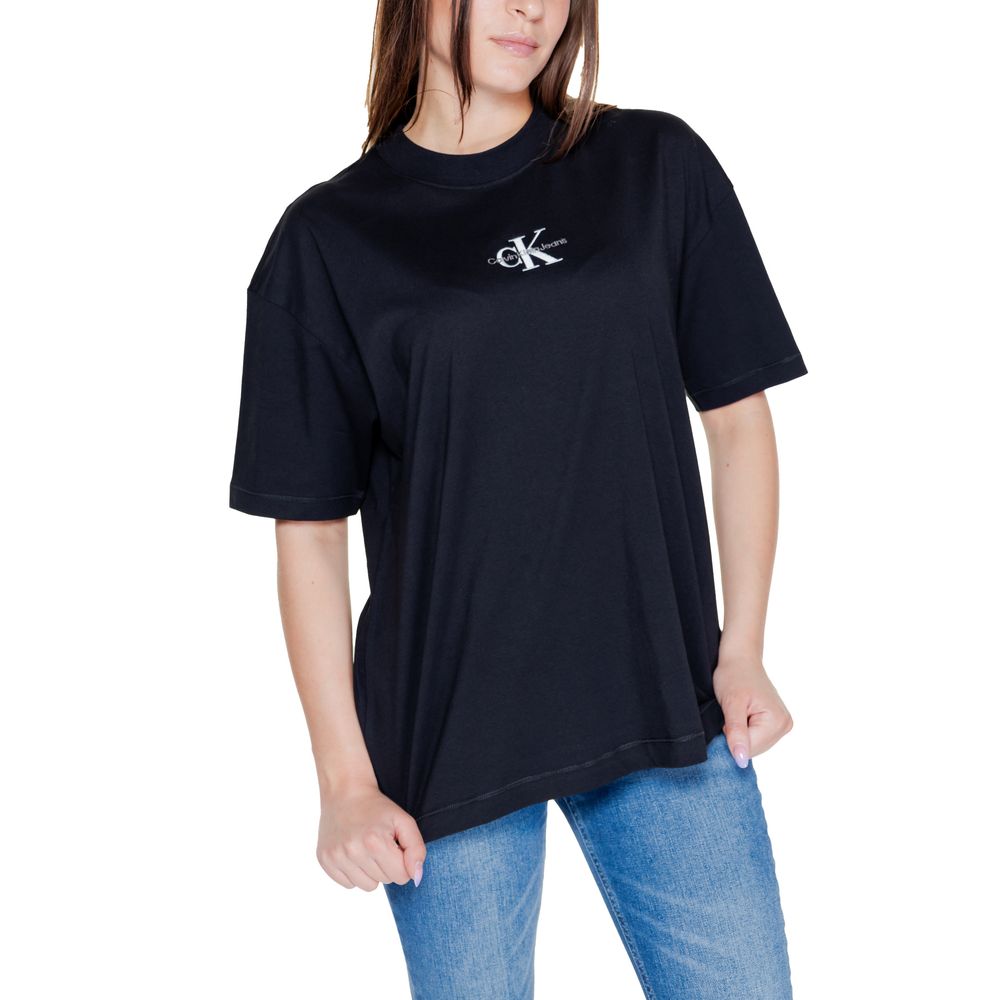 Calvin Klein Jeans Schwarze Baumwolle Tops & T-Shirt