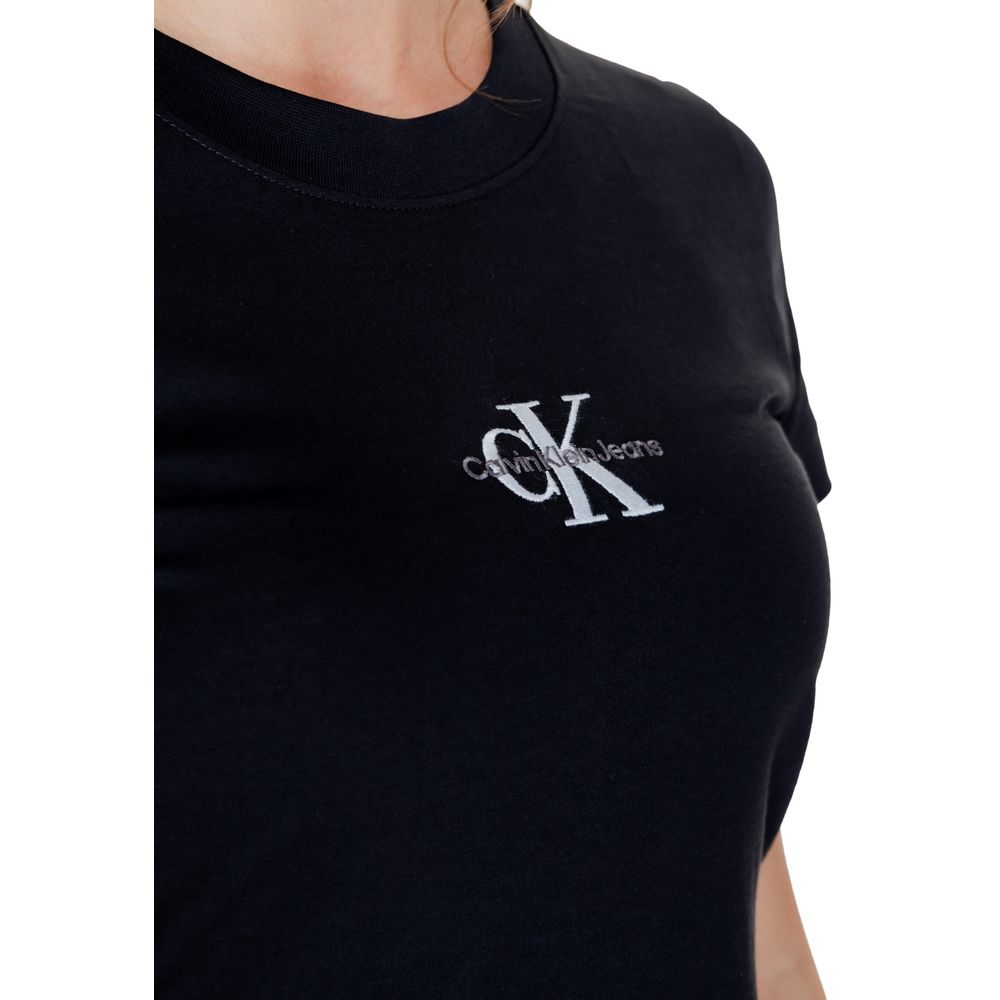 Calvin Klein Jeans Schwarz Baumwolle Rigenerato Tops & T-Shirt