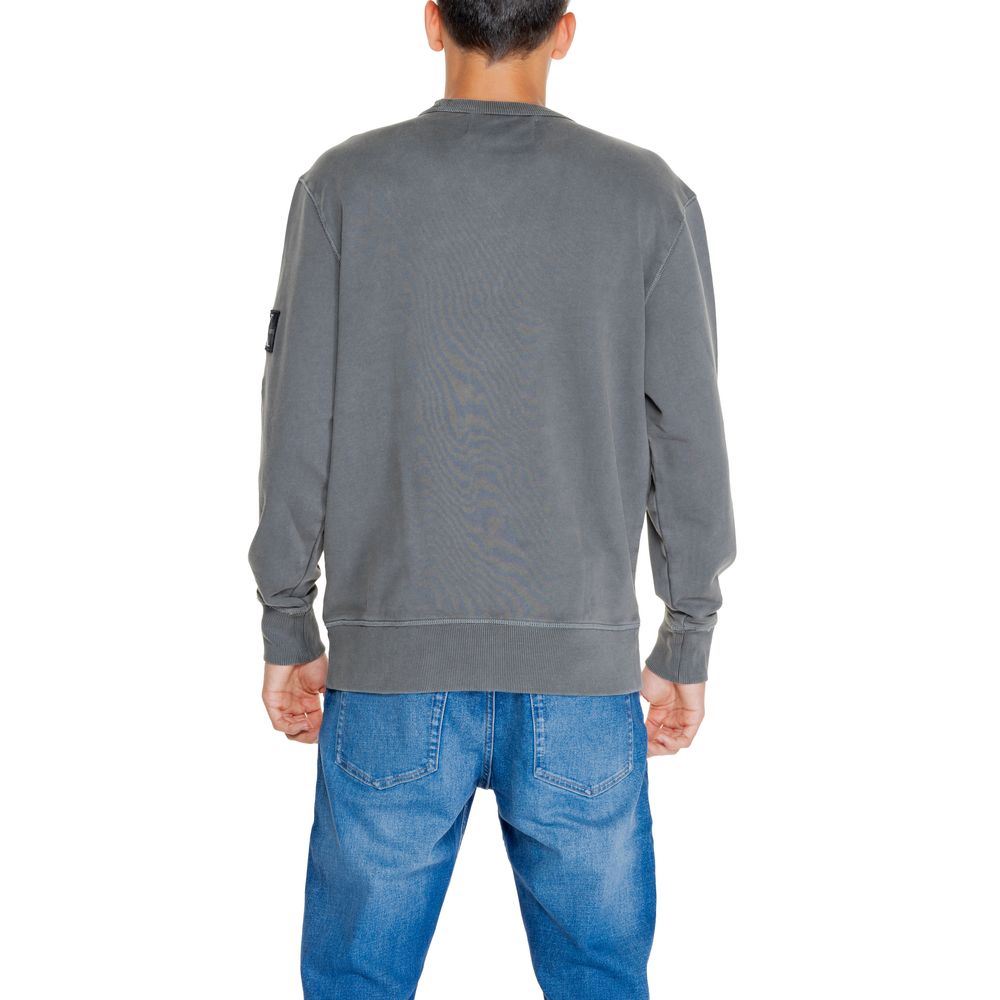 Calvin Klein Jeans Grauer Rigenerato-Pullover aus Baumwolle