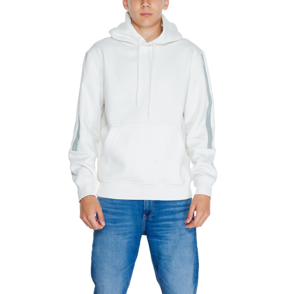 Calvin Klein Jeans Cremefarbener Baumwollpullover