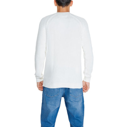 Calvin Klein Jeans Weißer Pullover aus Bio-Baumwolle