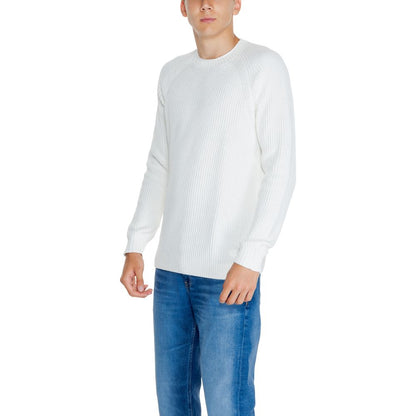 Calvin Klein Jeans Weißer Pullover aus Bio-Baumwolle