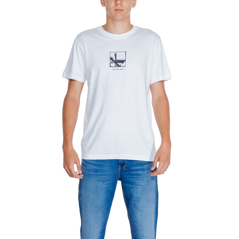 Calvin Klein Jeans Rigenerato T-Shirt aus weißer Baumwolle