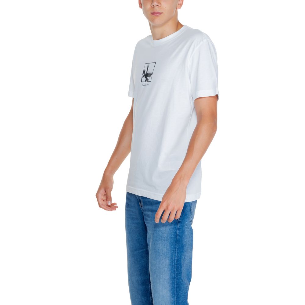 Calvin Klein Jeans Rigenerato T-Shirt aus weißer Baumwolle