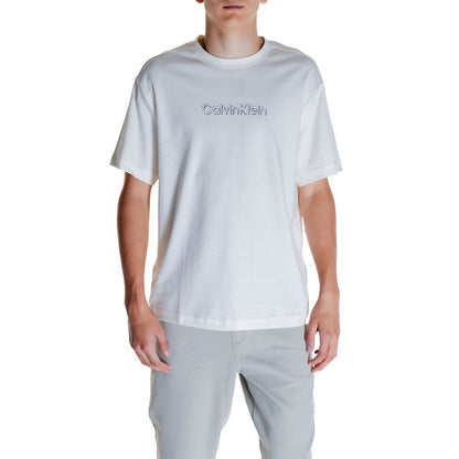 Calvin Klein T-Shirt aus cremefarbener Baumwolle