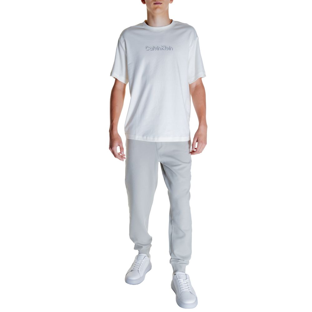 Calvin Klein T-Shirt aus cremefarbener Baumwolle