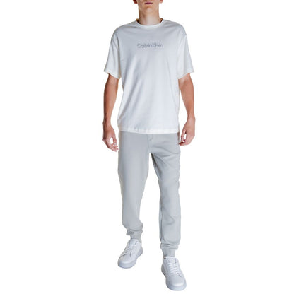 Calvin Klein T-Shirt aus cremefarbener Baumwolle